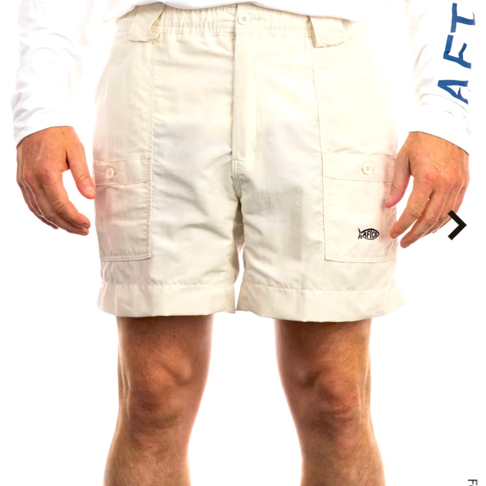 Aftco Original Men's Fishing shorts size 34 in bone